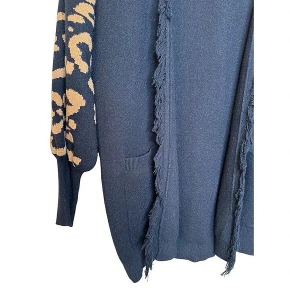 THML ZAMBEZI PUFF SLEEVE LEOPARD PRINT CARDIGAN Size Medium - Picture 5 of 8